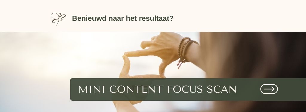 Resultaat Mini Content Focus Scan