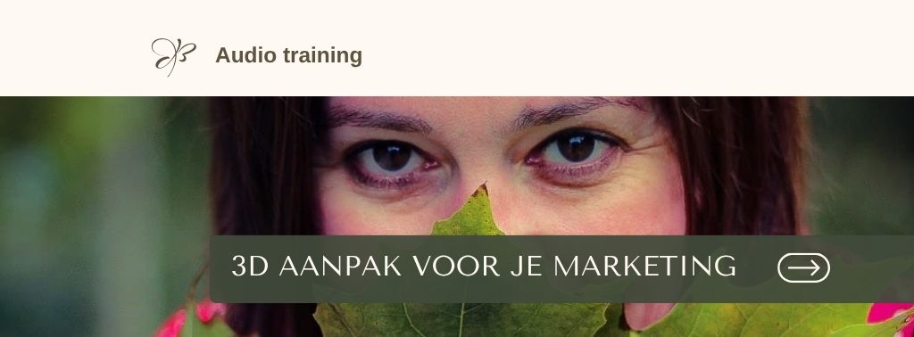 3D aanpak voor je marketing banner met ogen Aurelie
